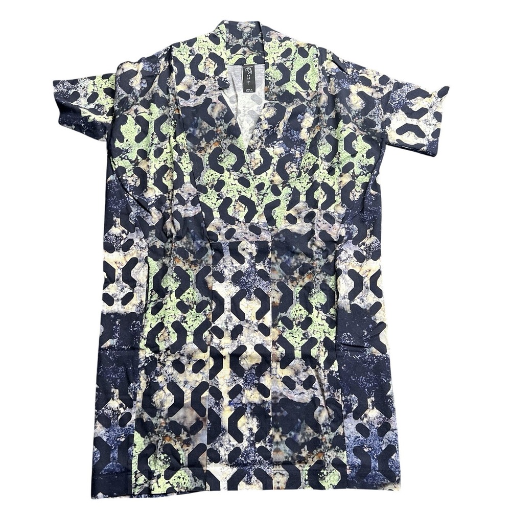 Zero + Maria‎ Cornejo Abstract Print Dress 2 Minimalist Artwear Avant Garde NYC